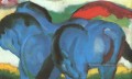 Little Blue Horses abstrait Franz Marc Allemand